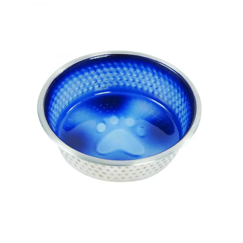 Weatherbeeta Non-Slip Stainless Steel Dog Bowl in Royal Blue